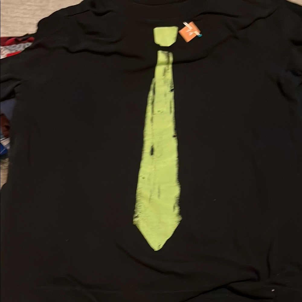 Crazy 8 Black Shirt with Neon Green Tie Design size 5/6